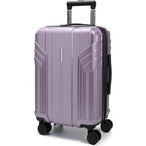 BAGSMART Expandable Carry On Luggage 22x14x9 Airline Approved, 20 Inch Travel Luggage with Spinner Wheels, Lightweight Hard Shell Suitcase Carry on Lavender Purple