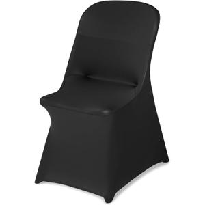 VEVOR Chair Covers, Polyester Spandex Chair Cover, Stretch Slipcovers for Wedding Party Dining Banquet Flat-Front Chair Covers (Black-c-XL, 30PCS)