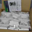 Dynaming 8 Pack Solar Post Cap Lights Outdoor with Flickering Flame Light, White Shell Fence Post Solar Lights Fit 4x4 5x5 Vinyl/Wooden Posts, Brightness LED Lighting Decor for Garden Deck Patio