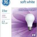 GE Lighting 97491 15 Watt Soft White Standard Incandescent Light Bulb 2 Pack