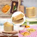 Oomcu 150 Pack 1/2 lb Disposable Kraft Brown Paper Food Boats Hot Dog Trays Bulk -Small Recyclable Serving Boats for Party Snacks, French Fries,Nachos, Tacos, BBQ,Take Out Food,Mini Pancakes Supplies
