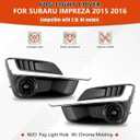 Fog Light Cover for Subaru Impreza 2015 2016 Accessories, Fog Lamps Bezel with Silver Trim Moulding Direct Replacement Fog Light Protectors Exterior Accessories, W/O Fog Light Hole