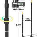 KJE 4 Pack Adjustable Heavy-Duty Tarp Poles, Camping Tent Poles Set with Ground Stakes & Guylines & Yellow Protection Caps, Aluminum Telescoping Pole(2.79ft to 8.5ft) for Outdoor Tarp Use, 35 inches
