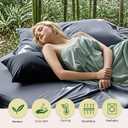 FreshCulture Bamboo Fitted Sheet, Cooling Sheets Full Size, Viscose Derived from Bamboo, Durable and Ultra Soft Breathable Bottom Sheets, Full, Slate Blue