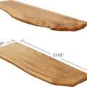 WELLAND 24 Inch Cedar Natural Edge Floating Shelf Set of 2 Rustic Solid Cedar Wood Floating Shelves Wall Mounted for Living Room, Bedroom, Kitchen, Bathroom, Home Office, Entryway, 24x7.87x0.87 inch