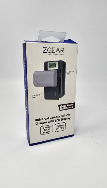 ZGEAR - Universal Camera Battery Charger W/LCD Charge Display