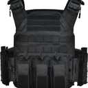 GFIRE Tactical Vest - Airsoft Lightweight Modular 3D Breathable Quick Release Vest, Adjustable Tactical Gear for Training (Black)