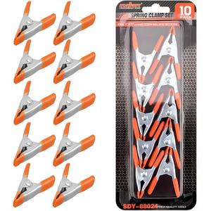 HORUSDY 10-Piece 2 inch Small Spring Clamp, Spring Metal Spring Clamps, 3/4"-inch Jaw opening (Orange)
