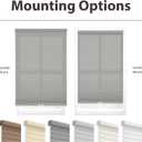 DEZ FURNISHINGS Cordless 1.5" Light Filtering Cellular Shade, 34.5" W x 60" H, Anchor Gray