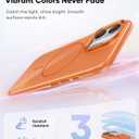 Vihibii for iPhone 17 Case, [Compatible with Magsafe], Invisible Camera Stand, Fade-Resistant Glow Stylish Slim, Military-Grade Drop Protection & Scratch-Resistant Back Phone Cover, 6.3" 2025, Orange