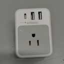 Surge Protector Wall Outlet Extender, TESSAN Multi Plug Outlet Splitter with 3 USB Charging Blocks(1 USB C), Multi Plug Wall Charger for Home, Office, School, College Dorm Essentials (Grey)