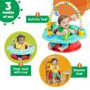 Bright Starts 3-in-1 SuperSeat Playful Paradise, Baby Activity Seat with Toys, Snacking Tray, Booster Seat, BPA Free Tray, Unisex, 6 Months +