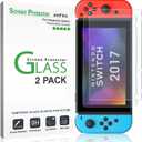 amFilm Tempered Glass Screen Protector for Nintendo Switch 2017 (2-Pack)