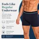 PurityLock Men's Washable Urinary Incontinence Underwear, Gray 3XL, 3 Pack