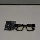 livho Oversized Eyewear Frame for Woman and Men - Rectangle Fashion Glasses for Computer, Chic Preppy Frame