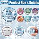 Kigeli 30 Pcs VBS Decoration Button Badge Snow Mountain 2026 Favors Motivational VBS Decoration Button Pin for Church Religious 2026 Summer Vacation Christian School Church Gift