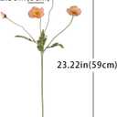 DUYONE Artificial Flowers 6 Stems Poppy Silk Bouquet,for Wedding, Home, Party Decoration,Table Centerpiece Arrangement(Orange Pink 6pcs)