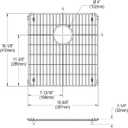 Elkay Crosstown Stainless Steel 15-5/8" x 16-1/8" x 1-1/4" Bottom Grid