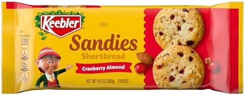 Keebler Sandies Shortbread, Cranberry Almond, 9.9oz Set Of 2