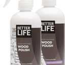 BETTER LIFE Wood Furniture Polish - Wood Cleaner & Dusting Spray for Tables, Banisters or Floor - Great Wood Seasoning for Old Wooden Cabinet, Antique Restorer - 16oz (2Pack) Cinnamon & Lavender