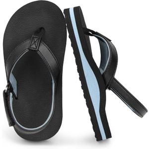 INMINPIN Toddler Boys Girls Flip Flops Comfortable Cushion Mat Summer Beach Pool Sandals Little Kids Non Slip Slide Sandal with Backstrap