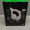 Razer Kraken Kitty V2 BT Wireless RGB Headset: Chroma RGB Kitty Ears & Earcups - Bluetooth 5.2-40 mm Drivers - Noise-Cancelling Mics - Lightweight - 40 Hr Battery w/Type C Charging - White