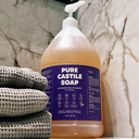 Skin Said Yes Lavander Castile Soap, Made in Greece, No Palm Oil, Vegan, Organic Castile Soap Liquid - 1 Gallon Multipurpose - Perfect for Body, Bath, Home or Laundry, Professional Pump Included