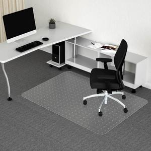Chair Mat for Carpet  30" x 48" Clear Plastic Office Floor Protector for Rolling Desk Chair on Low Pile Carpet, Easy Glide Computer Chair Mat (Rectangle, BPA-Free)