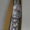 2 Pack Silver Curtain Rods for Bedroom with Brackets,5/8 Inch Diameter Small Window Curtain Rod Adjustable 32 to 48 Inches,Easy Install Drapery Rods,Gray