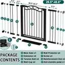 Fairy Baby 29.5"-48.8" Extra Wide Baby Gate for Stairs, Pressure Mounted Easy Walk Thru Pet Gate, Metal Safety Child Gate No Drill, Auto Close Long Dog Gates for the House Doorways, Black