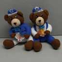 TURNMEON Hanukkah Decorations - 2 Pack Chanukah Plush Bear Doll Hold Menorah & Dreidel,Hanukkah Gnomes Home Indoor Holiday Party Decor Chanukah Ornaments Table Hanukkah Gifts Idea