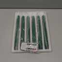 Eywamage Dark Green Flameless Taper Candles with Remote, Flickering Battery Operated LED Wax Candlesticks, Set of 6