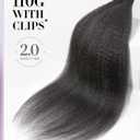 LUVME Invisible Kinky Straight Clip in Hair Extensions Real Human Hair for Women, 14 Inch 110g 6Pcs, Remy Hair Clip Ins, Invisible Clip Ins for Daily Wear & Special Occasions
