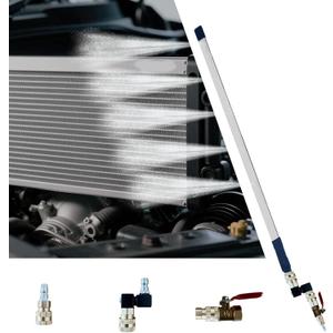 Radiator Cleaning Wand: 47"/39"/32"/24" Selectable Length | Max 4500 PSI with 360 Swivel Quick Coupler & Embedded Punched, Pressure Washer kit for Car/Truck, Condensers & Heavy Machinery