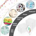 50Pcs Clear Greeting Card Storage Box, 4.5 x 6 x 1 Inch Greeting Card Boxes Clear Plastic Photo Storage Organizer (4.5 x 6 x 1 Inch)