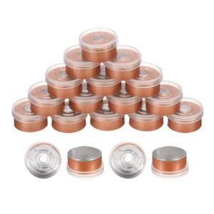 uxcell 15mm Flip Off Caps, 200PCS Burr-Free Flip Off Top Caps Seals Flip Off Aluminum Plastic Vial Flip Off Seals Caps Cover for Glass Vial Freeze-Dried Bottles, Clear/Matte Gold