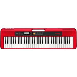 Casio Casiotone CT-S200RD  61-Key Portable Keyboard for Beginners | 400 Tones, 77 Rhythms, LCD Display, Dance Music Mode, USB-MIDI, Stereo Speakers | Includes Power Supply & Music Rest | Red