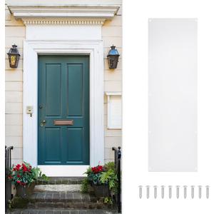 uxcell Door Kick Plate, 10 x 34 Inches Anodized Aluminum Kick Plate Door Plate, 1.5mm (1/16 Inch) Thickness, for Exterior Front Door or Back Door, White (Single Pack)