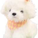 8inch Dog Plush Stuffed Animal, Stuffed Dog Plush Toy, Great Gift for Kids Home Recor (White)