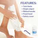 McKesson Disposable Razors [100 Count]  Twin Blade Bulk Shaving Razors for Men & Women, Stainless Steel, Blue, Single-Use for Medical Clinics, Tattoo, Travel, Camping & Salon Care