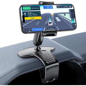 Universal 360 Dashboard Cell Phone Holder, Upgrade Clip Car Phone Holder Mount for Dashboard 360 Degree Rotation Dash Board Phone Mount Fit for iPhone,Samsung,Google,Nokia, 4 to 7" Smartphones