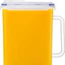 LocknLock Aqua Fridge Door Water Jug with Handle BPA Free Plastic Pitcher with Screw Top Lid Perfect for Making Teas and Juices, 1 Gallon, Clear