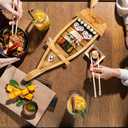 Juexica Wooden Sushi Boat Serving Tray Japanese Sushi Plate for Restaurant Sushi Tray Wood Serving Boat Plate for Food Display Home Wedding Birthday Party (Light Wood Color, 24 Inch)
