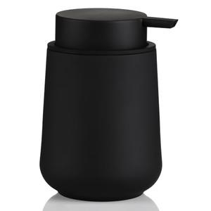 YAUKPH Matte Black Liquid Hand Soap Dispenser Plastic 11 oz - Modern Minimalist Style for Bathroom & Kitchen Countertop Refillable