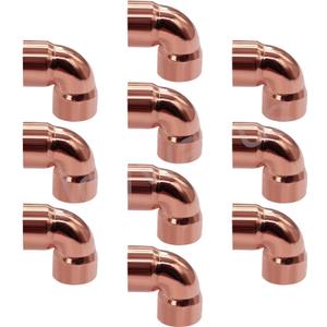 Joywayus 10PCS 3/8" Copper 90 Degree Elbow Coupling Sweat Solder Pipe Fitting Pressure Plumbing Solder Connection