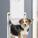 Steel Dog Door for Wall, white, 11.5"-17"