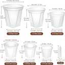 Clear Nursery Pots with Drainage, 10 Pack Transparent Plastic Orchid Planters, 6 Sizes Plant Pots 9.5/8.5/7/6/4.7/4 Inch with 10 Plant Labels for Seedlings, Succulents, Indoor/Outdoor Repotting, MIX-6 Sizes