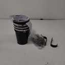 6 Inch Metal Railing Planter for Outdoor Plants - 10 Pack Balcony Hanging Planter Box with Detachable Hooks and Drain Holes Oval Hanging Pots Small Fence Planters for Railing Garden Fence, Black