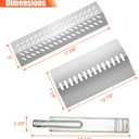 LPTNFRTN Stainless Steel 4pcs 16631 Flame Tamer Flavor bar and 3pcs 16520 Heat Plate Shield with 4pcs 16516 Burners for Bull Grill Replacement Parts,Fits for Blaze Lion, Cal Flame 4 Burner Gas Grills