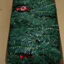 MorTime 9 FT LED Christmas Garland with Pinecones Red Berries Bows Christmas Balls Candies, Multi-Function Christmas Garland with 50 Warm White LED Lights, 180 Branch Tips